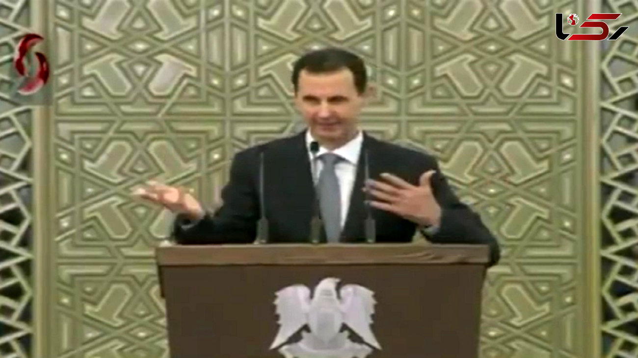 لحظه افت فشار خون بشار اسد در پارلمان جدید سوریه + فیلم