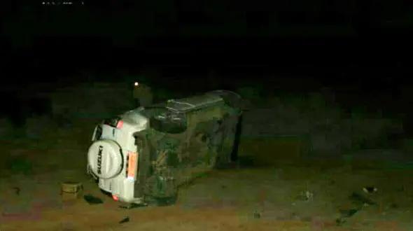 سقوط وحشتناک خودروی حامل مهندس جمشیدیان در  شادگان! / در کاروان استاندار رخ داد