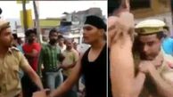 شرور قد بلند دو مامور پلیس را کتک زد و گریخت + فیلم