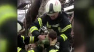 نجات نوزاد پس از 36 ساعت از زیر آوار + فیلم شگفت انگیز