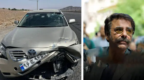 صحنه تصادف شدید علیرضا افتخاری خواننده پرآوازه ایران