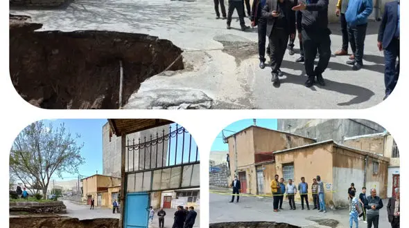 زمین در سنندج دهان باز کرد + عکس های باورنکردنی