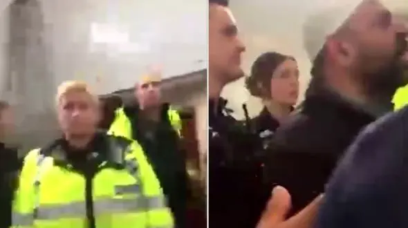 اقدام توهین‌آمیز ماموران پلیس انگلیس در یک مسجد + فیلم
