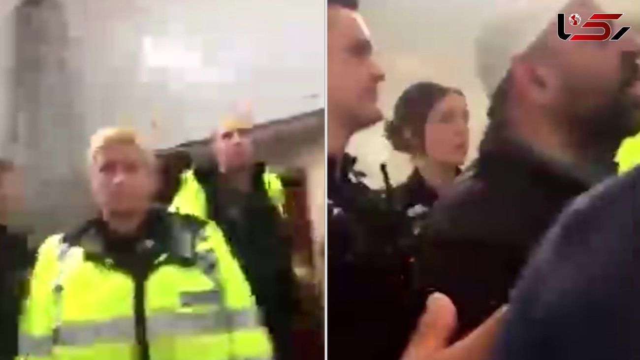 اقدام توهین‌آمیز ماموران پلیس انگلیس در یک مسجد + فیلم