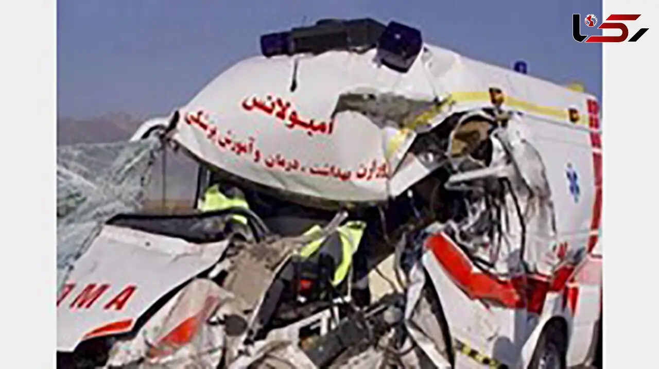 تصادف مرگبار با آمبولانس در جاده لغزنده قم