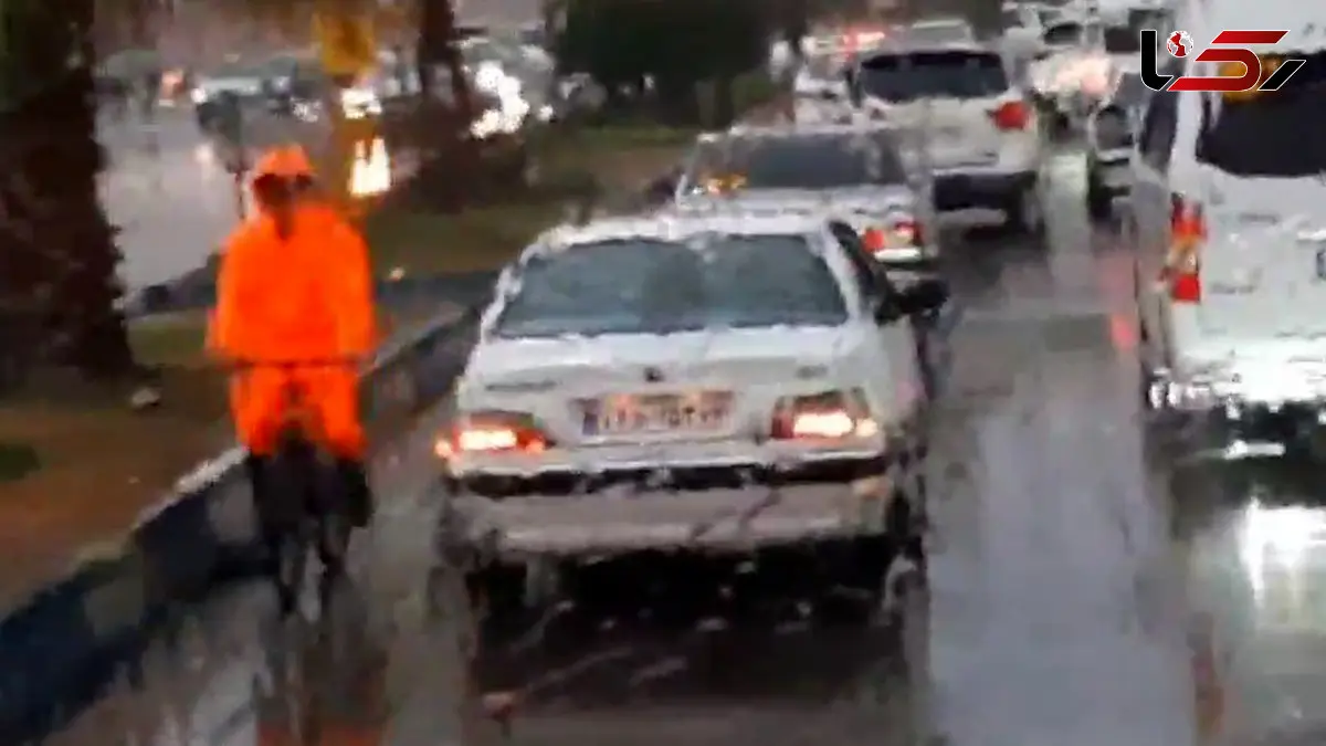 فیلم بارش شدید باران در شهرستان بندرماهشهر