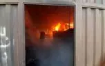 فیلم هولناک آتش سوزی شدید در کارگاه چوبی در جاده ساوه / دو کارگر زنده زنده در آتش سوختند