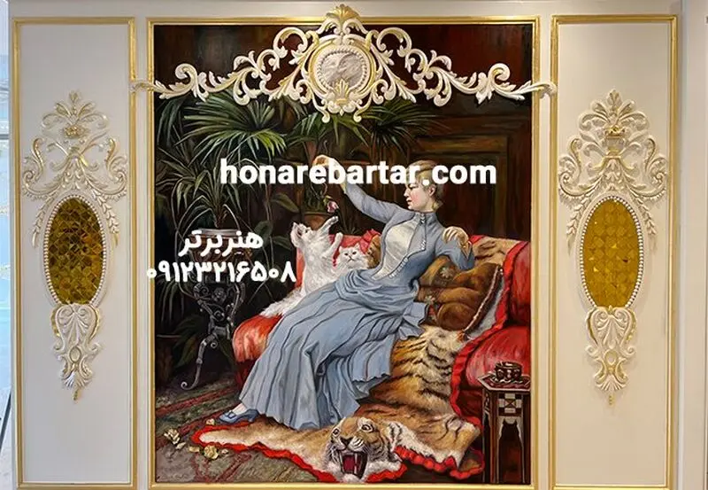 گچبری دیوار پذیرایی