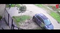 حادثه وحشتناک برای مهمانان هنگام ورود به خانه! + فیلم 