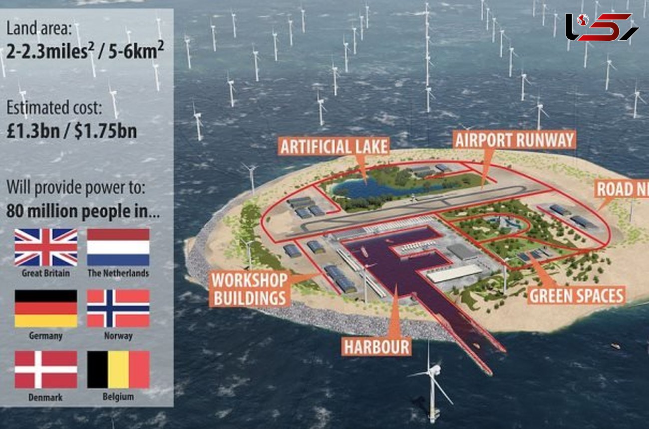 ساخت جزیره مصنوعی برای تولید برق در دریای شمال توسط اروپا