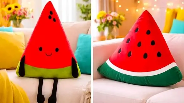 کوسن طرح هندوانه؛ انتخابی جذاب برای دکوراسیون مدرن + 15 ایده خاص