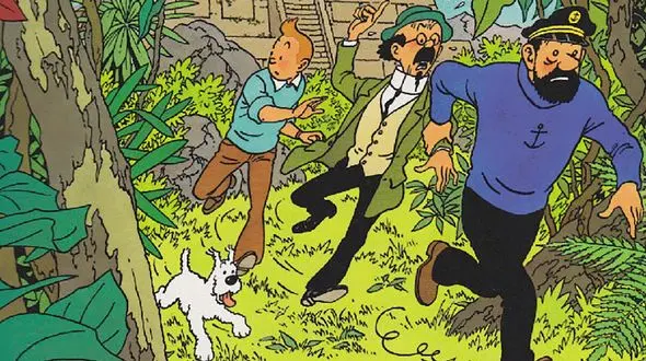 نمایش مجموعه کتاب های تَن تَن در موزه کتابخانه اختصاصی نیاوران