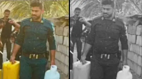 هموطن نزن / فیلم از آبرسانی پلیس شهید در خوزستان