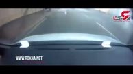 اقدام مضحک یک زن در تصادف با خودرو + فیلم 