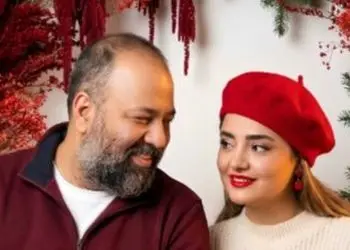 عکس ها / نگاهی به تیپ و استایل های آتلیه ای نرگس محمدی و علی اوجی برای شب یلدا / از قرمز پوشی تا ...