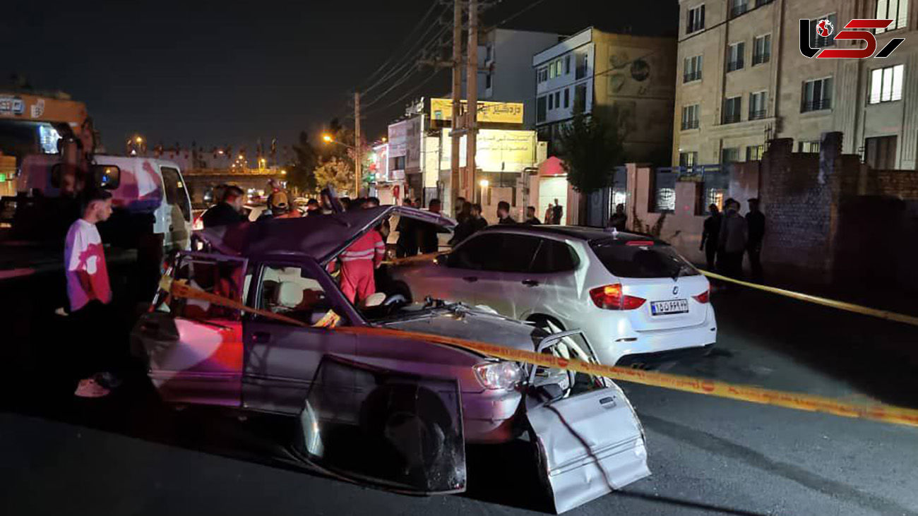 کورس مرگبار BMW X3 با پراید در کرج / راننده پراید کشته شد + عکس