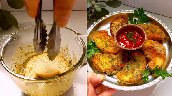 ببینید / غذای ساده و فوری با تخم مرغ و نان تست + فیلم