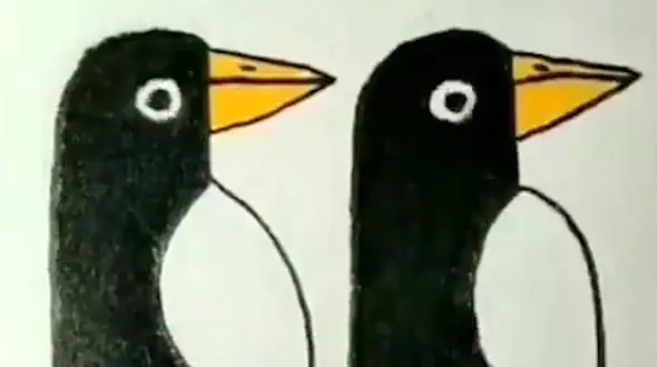 روش ساده برای ترسیم پنگوئن + فیلم