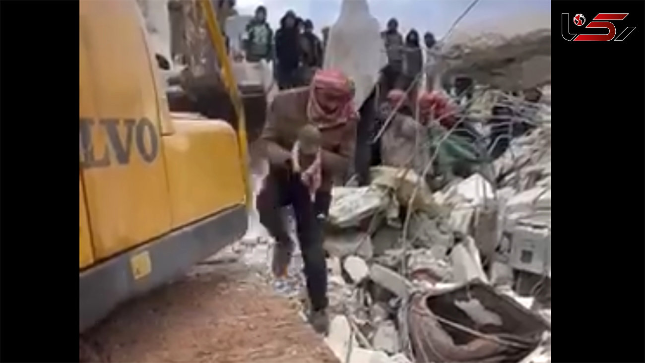 فیلم تلخ از تولد یک نوزاد سوری زیر آوار زلزله که مادرش جان باخت
