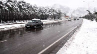 بارش برف و باران در جاده های 9 استان کشور
