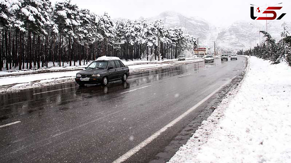 بارش برف و باران در جاده های 9 استان کشور