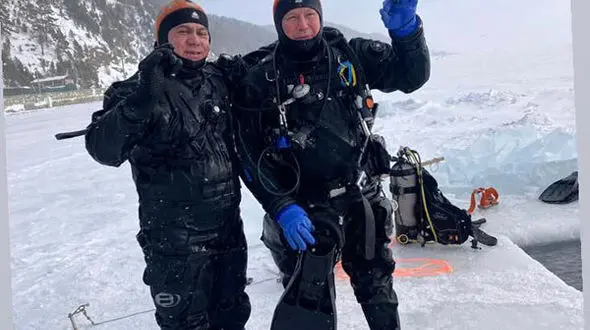 غواصی یک ایرانی در قطب شمال+عکس