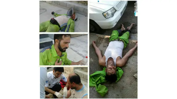 پاکبان شهرداری بندرعباس بر اثر گرمازدگی جان باخت +عکس