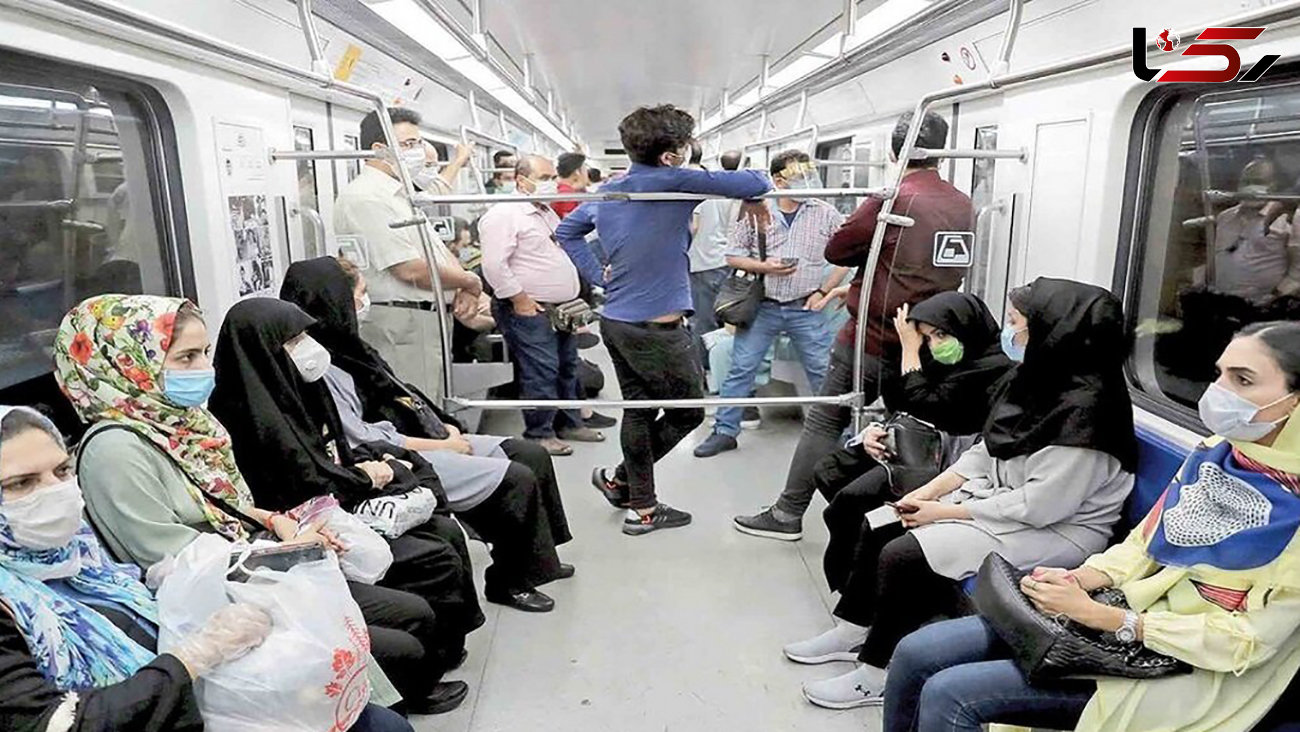 عکس/ وضعیت جالب و خنده دار یک دختر ایرانی در متروی تهران