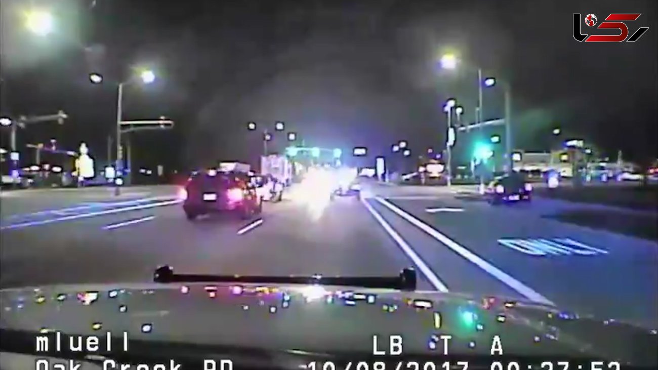 تیراندازی پلیس برای متوقف کردن مردی که جاده را خلاف جهت می آمد!+ فیلم