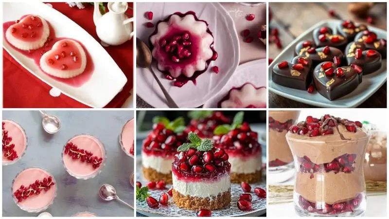 دسرهای بدون ژله با الهام از تم یلدا