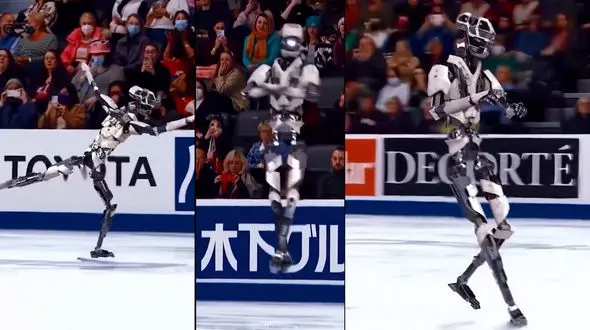 اسکی روی یخ توسط ربات + فیلم