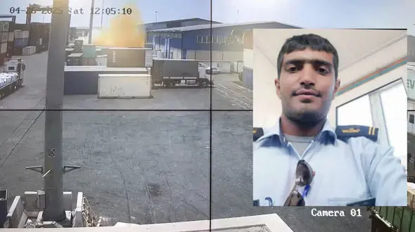 هیچکس او را ندید وقتی همه فرار کردند او قهرمانانه ایستاد / فیلم حسن رنجبر اولین آتش نشان در کانون انفجار بندرعباس ! / دخترکش چشم انتظار باباست!