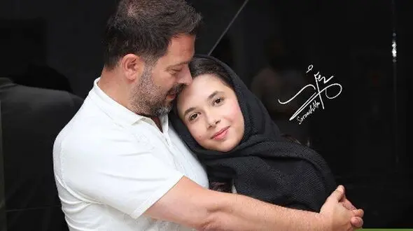 لحظات احساسی و پدر دختری پژمان بازغی و دخترش نفس بازغی همه نگاه‌ها رو به خودشون جلب کردند/ بمونید برای هم