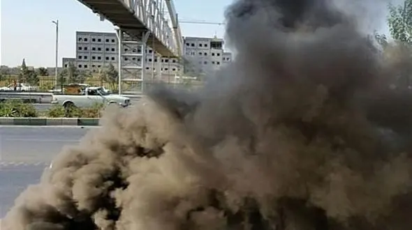 آتش نفت در بزرگراه تهران / همه وحشت کردند + تصاویر 