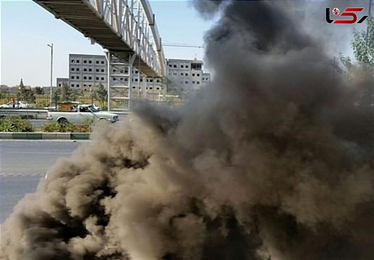 آتش نفت در بزرگراه تهران / همه وحشت کردند + تصاویر 