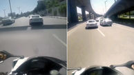 کورس خطرناک آئودی و موتور سنگین در خیابان های تهران +فیلم