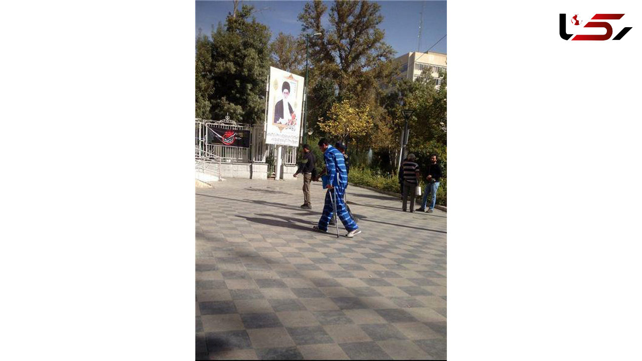 همسر بازیگر زن معروف ایرانی با پای آسیب دیده در دادسرای تهران +عکس