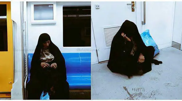 تصویر بدرفتاری ایرانی ها با یک زن افغان جنجال به پا کرد+ عکس
