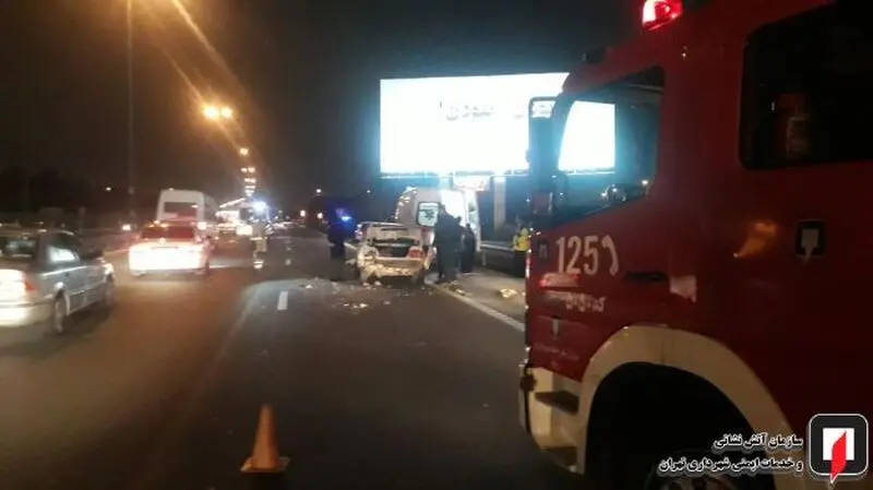 مجروح شدن خانم باردار در سانحه رانندگی