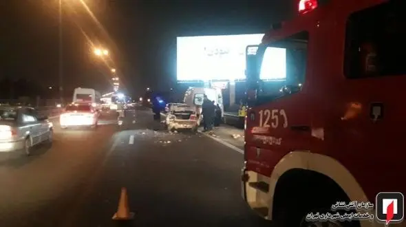 تصادف شدید زن حامله تهرانی با پراید / او بلافاصله به بیمارستان رفت ! + عکس