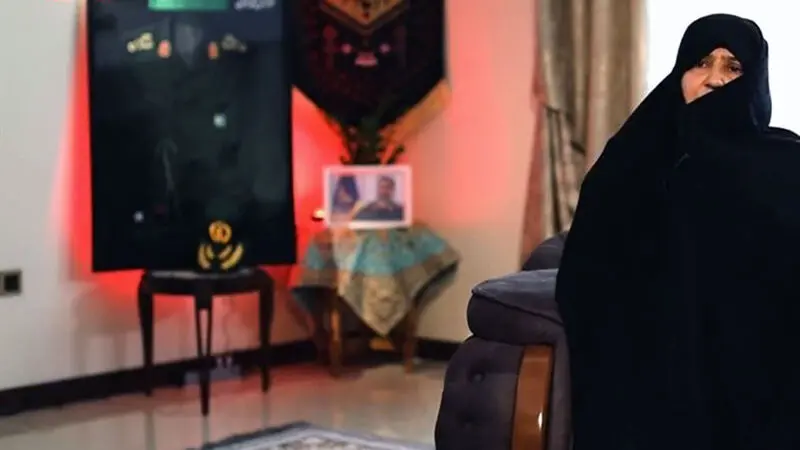 همسر شهید محمود باقری فرمانده موشکی هوا فضای سپاه پاسداران