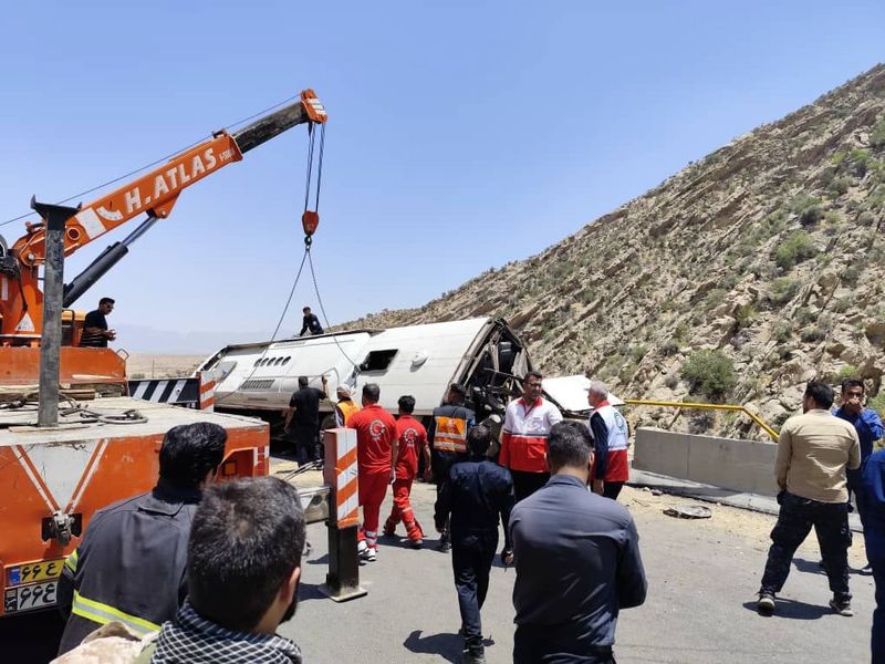 واژگونی اتوبوس