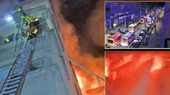 جزغاله شدن 8 نفر در آتش سوزی مرگبار ساختمان 8 طبقه / فاجعه ای که عمدی بود+ عکس