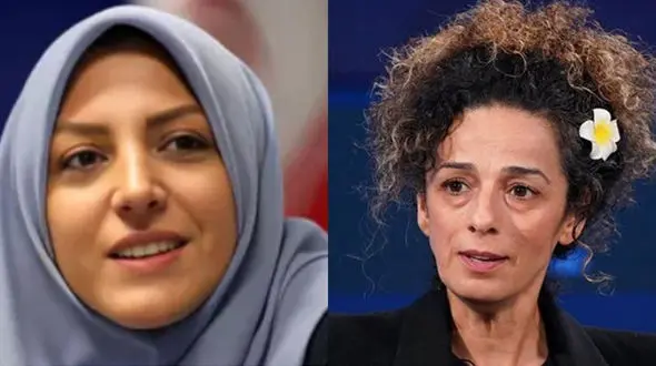 حمله زیبای المیرا شریفی مقدم به مسیح علینژاد + فیلم کنایه خانم بازیگر