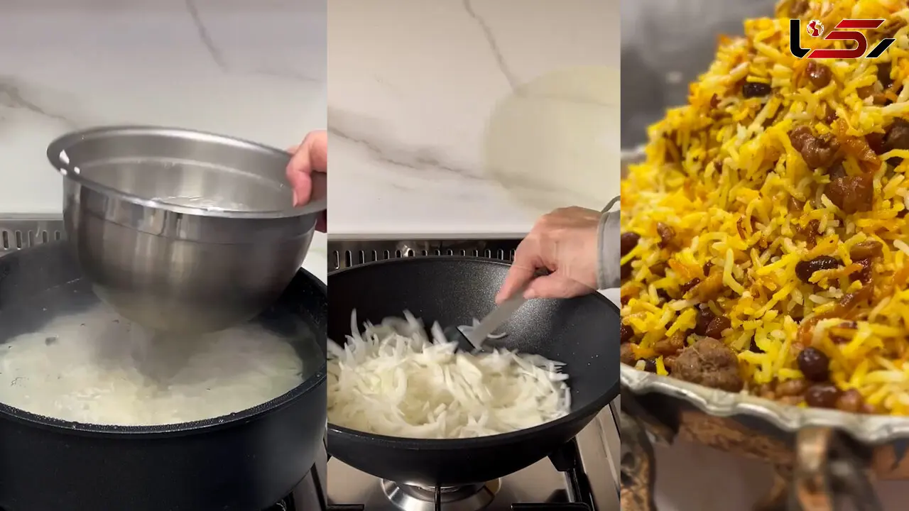 گردو پلو غذای مخصوص شهر کرد + فیلم 