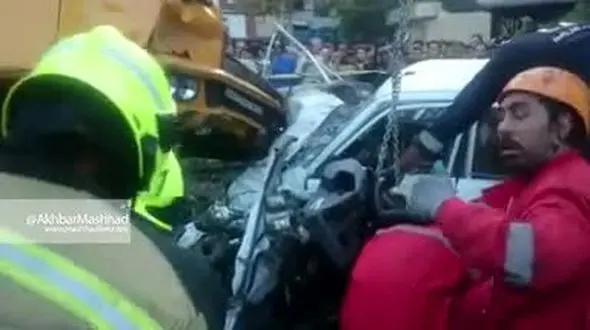 حمام خون در بلوار هاشمیه / تریلی یکی یکی خودروها را له کرد+ فیلم