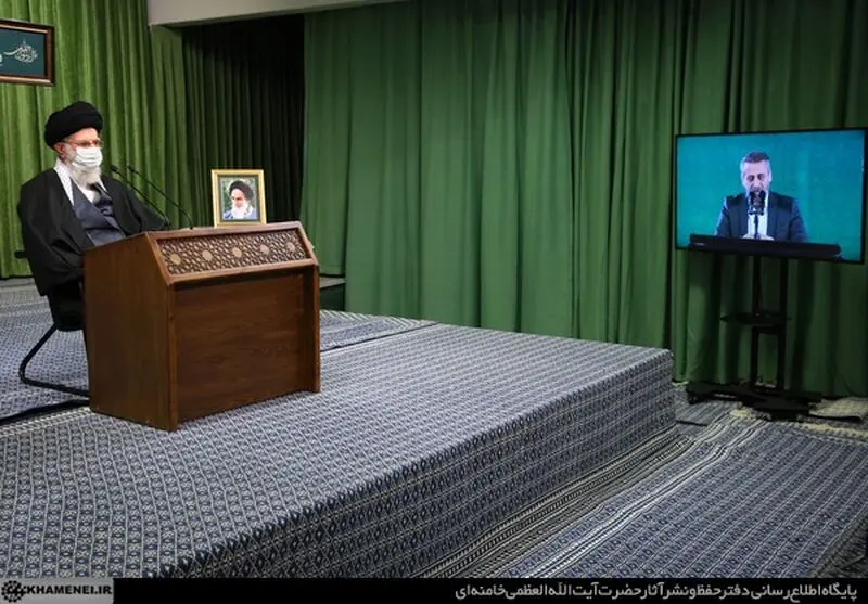 نشست تصویری رهبر انقلاب آیت الله خامنه ای با مداحان اهل‌بیت در سالروز ولادت حضرت زهرا سلام‌الله‌علیها
