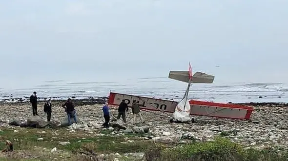  سقوط یک فروند هواپیمای تفریحی در رامسر  + فیلم 