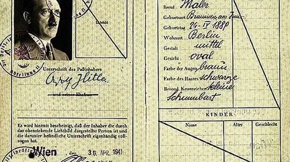 عکس دیده نشده از شناسنامه آدولف هیتلر
