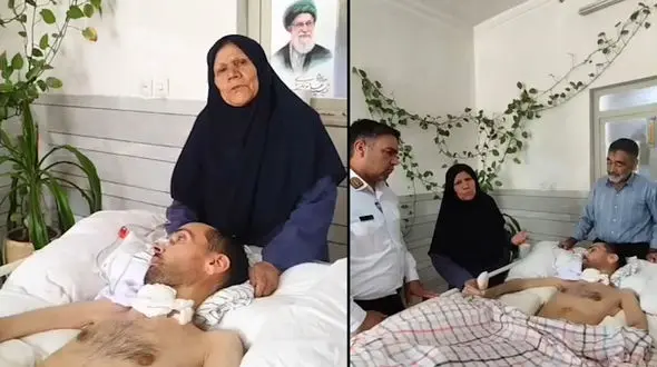 فیلم / روایت تلخ یک سرباز پلیس راه پس از ۱۴ سال زندگی نباتی / دستور ویژه رئیس پلیس راه فراجا برای حمایت از خانواده «ابوالفضل»